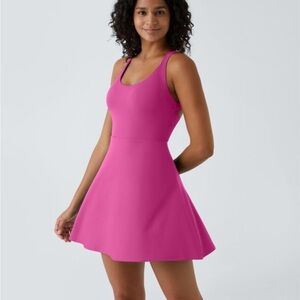 Vibrant Pink Sleeveless Dress LONG